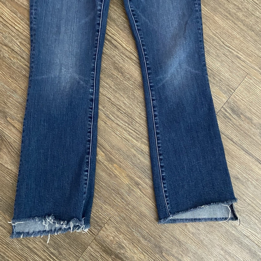 MOTHER The Insider High Rise Crop Step Fray Bootcut Jeans size 25 in Teaming Up - Picture 4 of 12